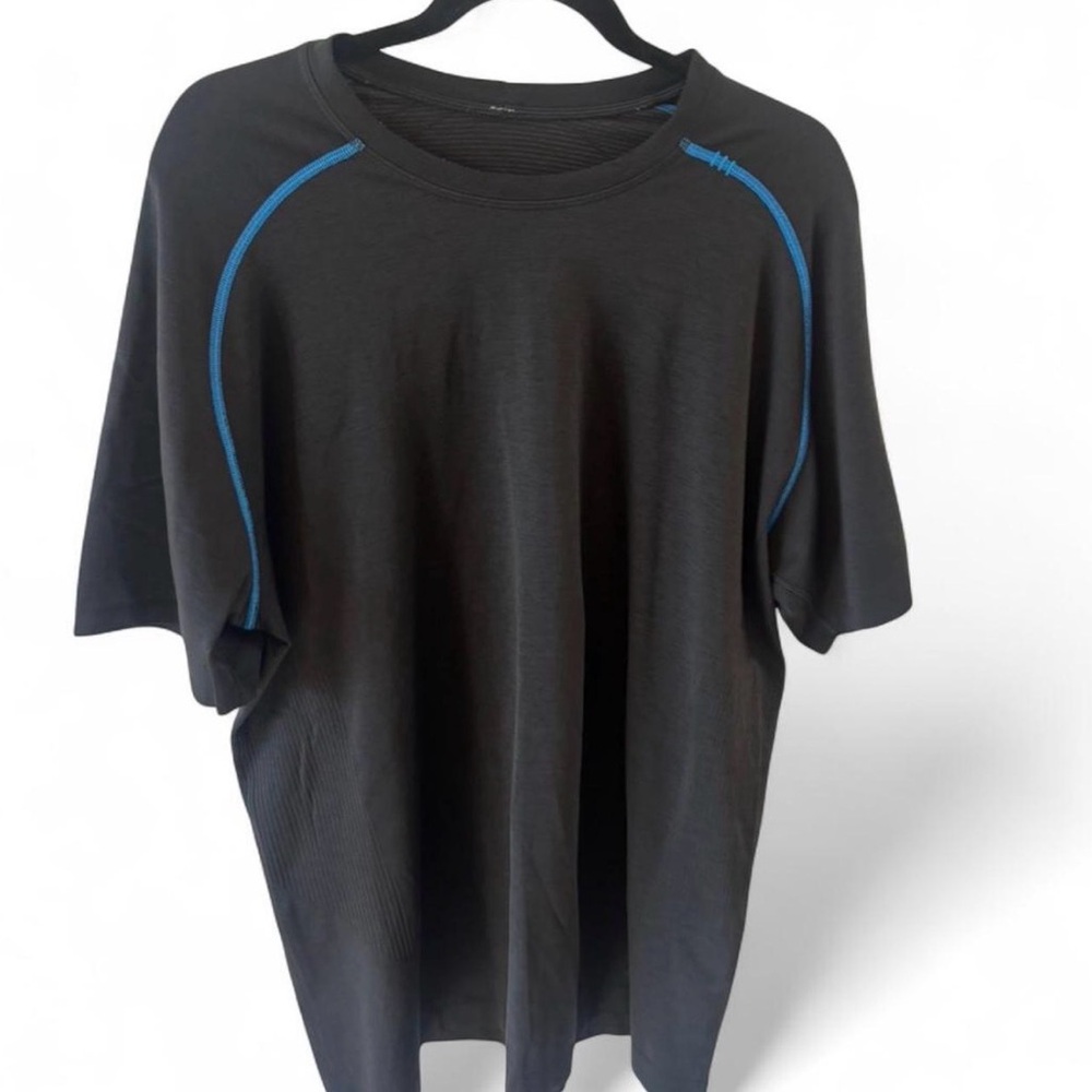 Lululemon Shirt Mens Vent Black Short Sleeve Tee Crew Athletic Running XXL Walk